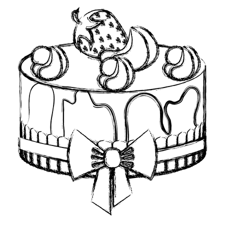 Delicious cake bakery icon vector illustration designのイラスト素材