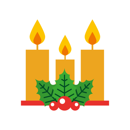 candle christmas isolated icon vector illustration designのイラスト素材