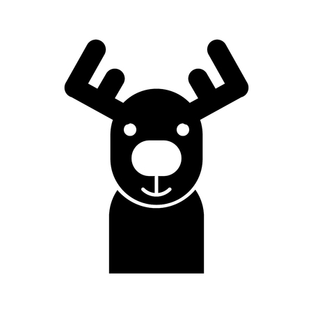 cute reindeer isolated icon vector illustration designのイラスト素材