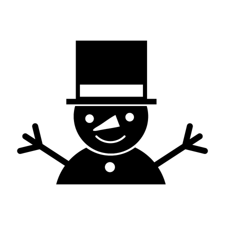 snowman character isolated icon vector illustration designのイラスト素材