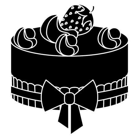 delicious cake bakery icon vector illustration designのイラスト素材
