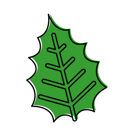 christmas decorative leaf icon vector illustration designのイラスト素材