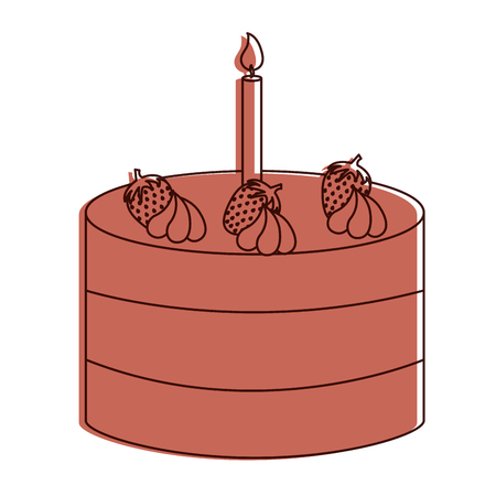 delicious cake bakery icon vector illustration designのイラスト素材