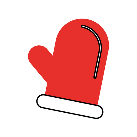 christmas glove isolated icon vector illustration designのイラスト素材
