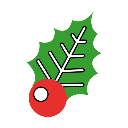 christmas decorative leaf icon vector illustration designのイラスト素材