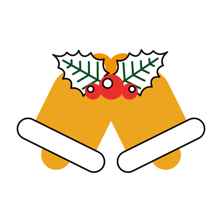 christmas bell decorative icon vector illustration designのイラスト素材
