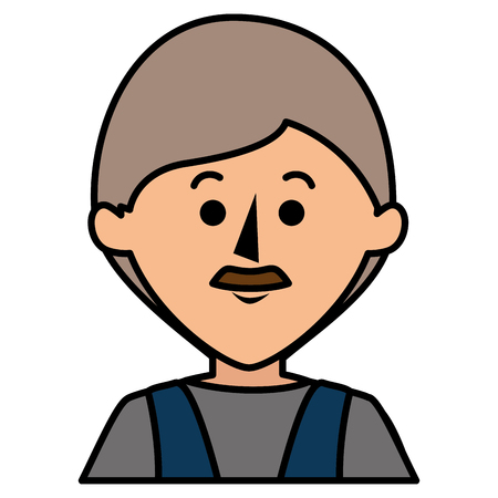 young man avatar character vector illustration designのイラスト素材