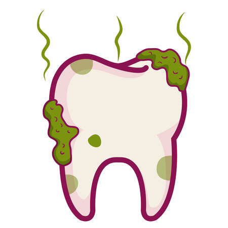 tooth dirty isolated icon vector illustration designの写真素材