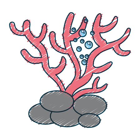 Marine coral isolated icon vector illustration designのイラスト素材