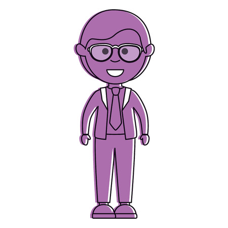 elegant businessman avatar character vector illustration designのイラスト素材