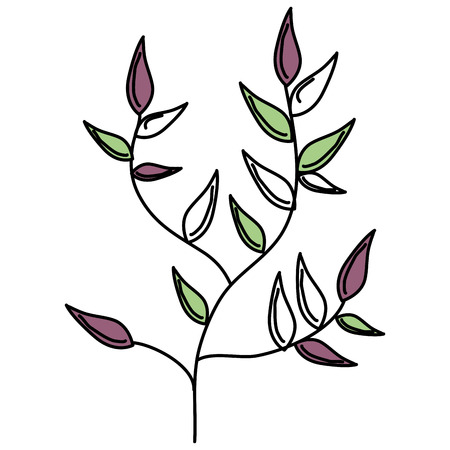 leafs plant decorative icon vector illustration designのイラスト素材