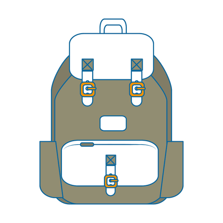 travel backpack icon over white background vector illustrationのイラスト素材