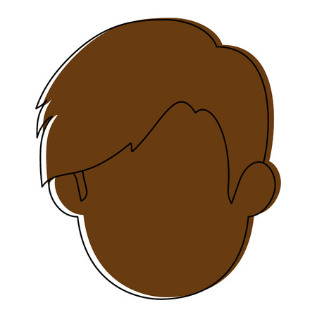 Man faceless avatar icon over white background vector illustrationのイラスト素材
