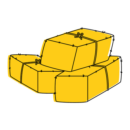 Bales of hay icon vector illustration designのイラスト素材