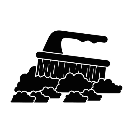 Handle brush cleaner with foam vector illustration designのイラスト素材
