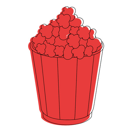 popcorn paper snack icon vector illustration graphic designのイラスト素材