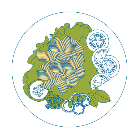salad plate gourmet icon vector illustratrion praphic designのイラスト素材