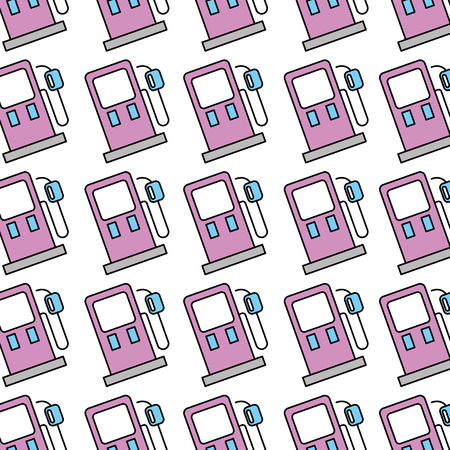 station gas repair service garage seamless pattern design vector illustrationのイラスト素材