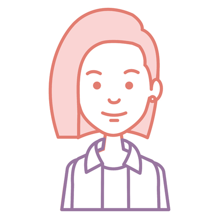 beautiful woman avatar character vector illustration designのイラスト素材