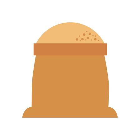 sack of flour grain ingredient bakery icon vector illustrationのイラスト素材