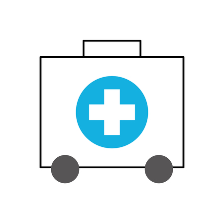 first aid kit health help and medical diagnostics concept vector illustrationのイラスト素材