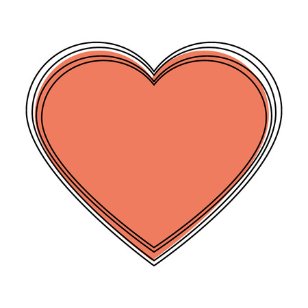 heart love decoration icon vector illustration designのイラスト素材