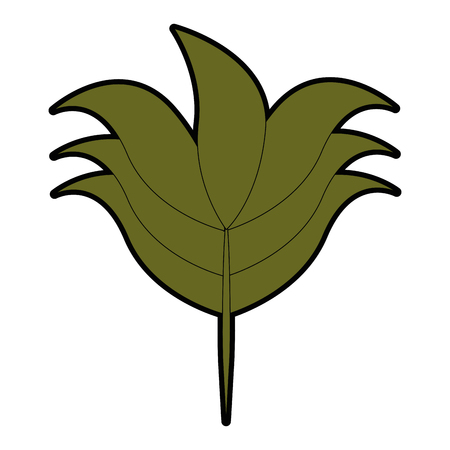 leaf plant decorative icon vector illustration designのイラスト素材