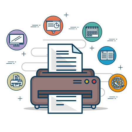 office and business elements concept vector illustration graphic designのイラスト素材