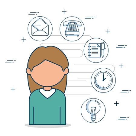 office and business elements concept vector illustration graphic designのイラスト素材