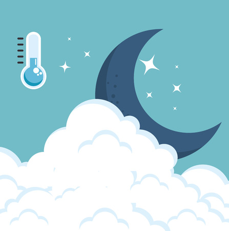 winter weather forecast concept vector illustration graphic designのイラスト素材