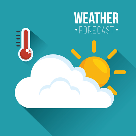 summer season weather forecast concept vector illustration graphic designのイラスト素材