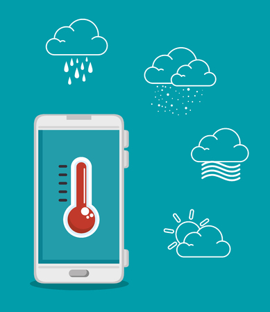 weather forecast application vector illustration graphic designのイラスト素材