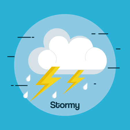 weather storm thunderstorm icon vector illustration designのイラスト素材