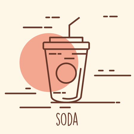 Soda cup isolated icon vector.のイラスト素材