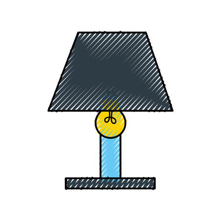lamp bulb light furniture electric decoration element vector illustrationのイラスト素材