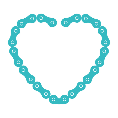 heart with chain bicycle vector illustration designのイラスト素材