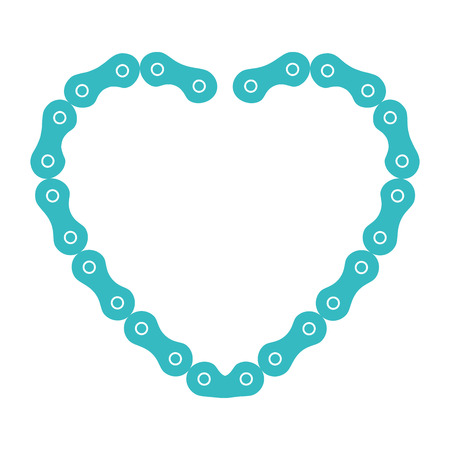 heart with chain bicycle vector illustration designのイラスト素材
