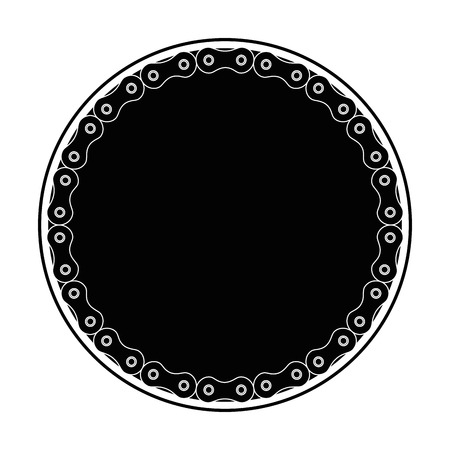 Frame with chain bicycle vector illustration designのイラスト素材