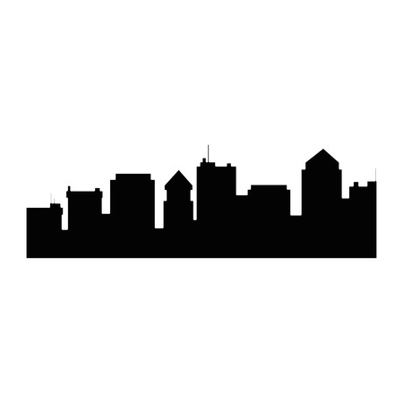 Cityscape silhouette isolated icon vector illustration designのイラスト素材
