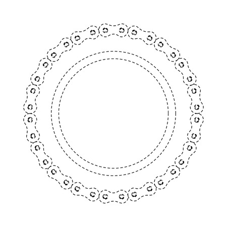 frame with chain bicycle vector illustration designのイラスト素材