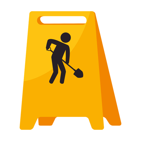 traffic signal Road under construction vector illustration designのイラスト素材