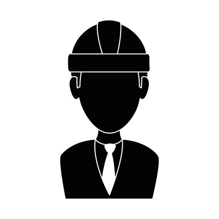 elegant engineer avatar character vector illustration designのイラスト素材