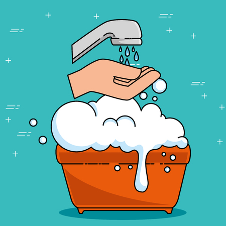 household cleaning supplies vector illustration graphic designのイラスト素材