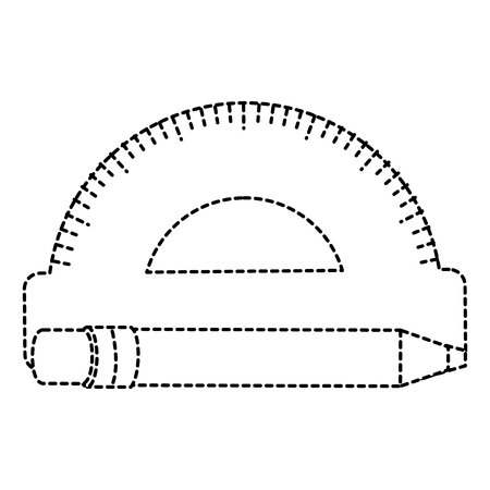 conveyor rule with pen vector illustration designのイラスト素材