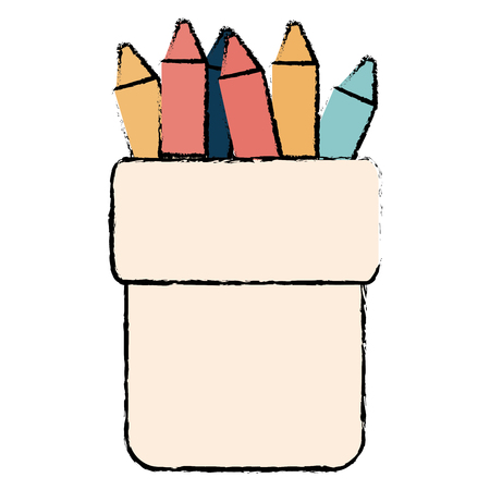 crayons colors in holders vector illustration designのイラスト素材