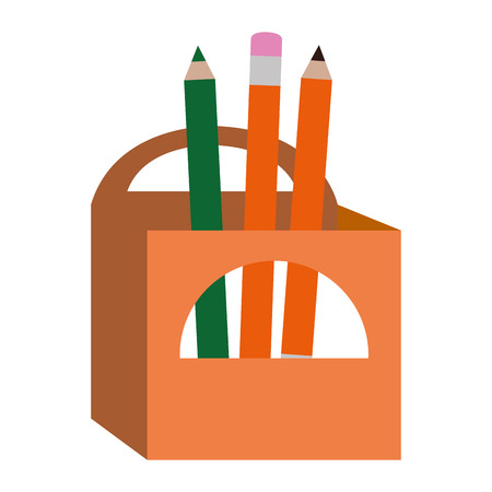 pencils box packing icon vector illustration designのイラスト素材