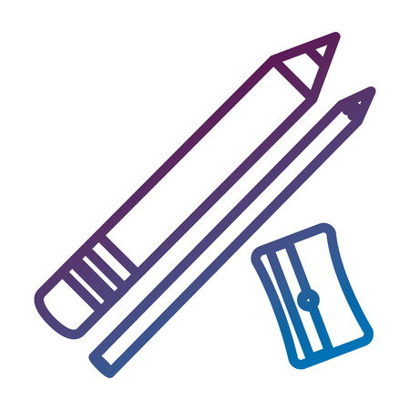 sharpenner school with pencil vector illustration designのイラスト素材