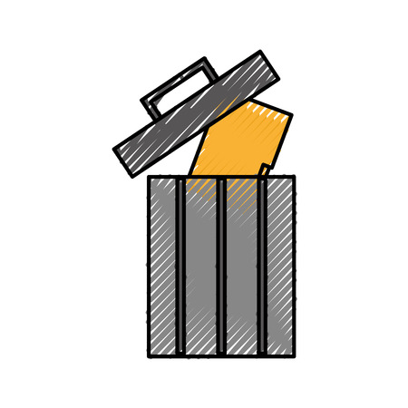 trash can recycle information folder file data vector illustrationのイラスト素材