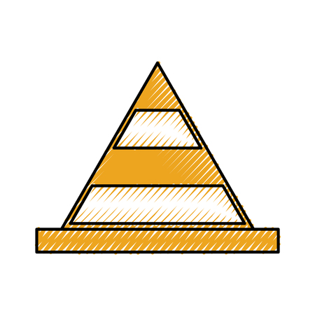 construction cone traffic warning alert sign vector illustrationのイラスト素材