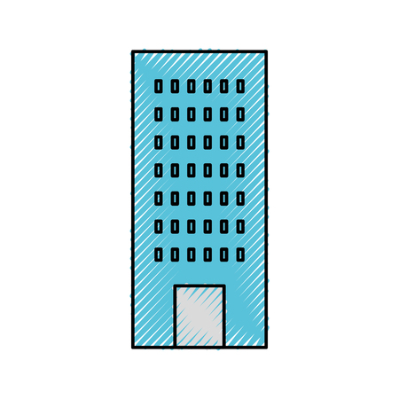 building construction architecture for apartment or business property vector illustrationのイラスト素材